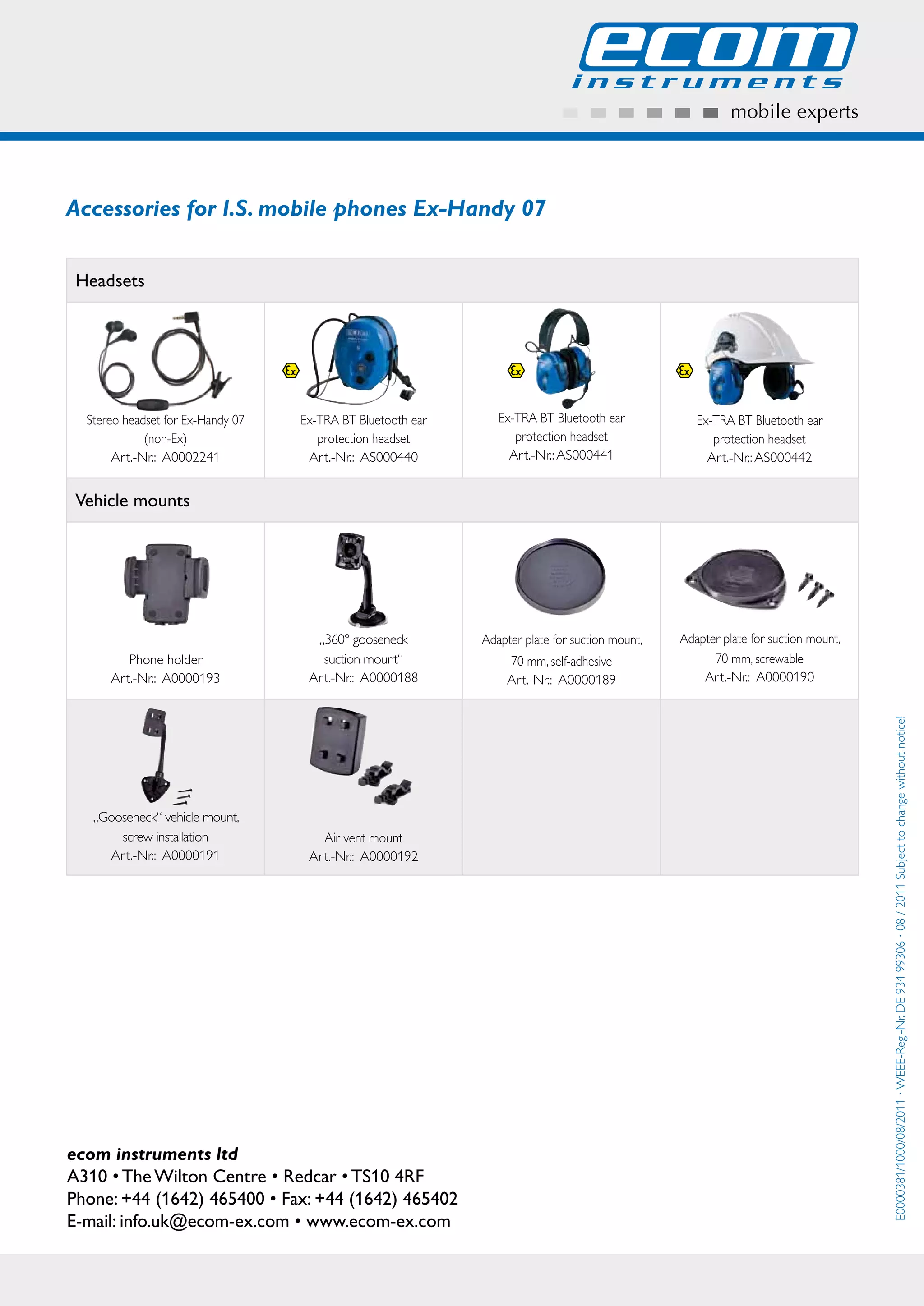 Ecom Handy 07 - ATEX Mobile Phone Hazardous Area | PDF