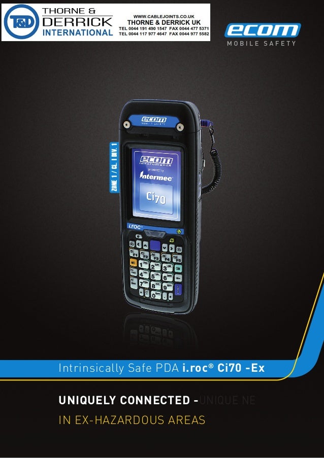 i.roc Ci70 Ex Intrinsically Safe Handheld Mobile Computers