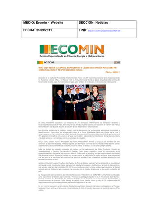 MEDIO: Ecomin - Website   SECCIÓN: Noticias

FECHA: 29/09/2011         LINK: http://www.ecomin.com.pe/noticias/1109284.html
 