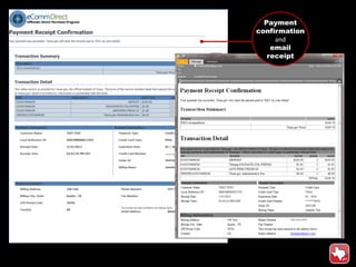 Payment
confirmation
and
email
receipt

 