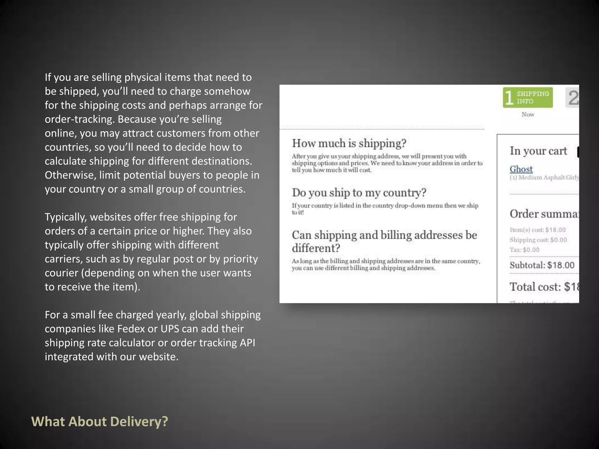What Platform Are You  Going To Use?2)  Off-the shelf eCommerce suites with one time fee