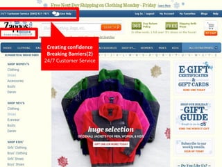 Creating confidence
 Breaking Barriers(2)
24/7 Customer Service
 