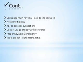 6 Months SEO Plan for an ecommerce firm | PPT