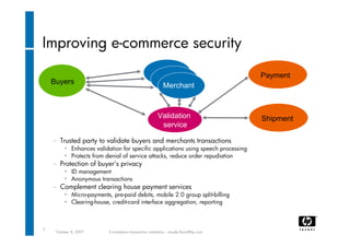 E-commerce transaction validation using IMS 