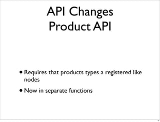 E Commerce V4 Changes
