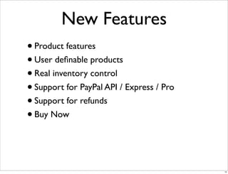 E Commerce V4 Changes