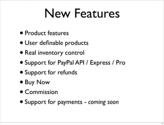 E Commerce V4 Changes
