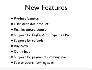 E Commerce V4 Changes