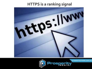 HTTPS is a ranking signal
 