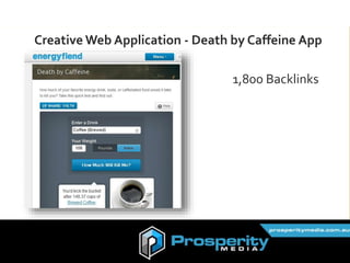 Creative Web Application - Death by Caffeine App
1,800 Backlinks
 