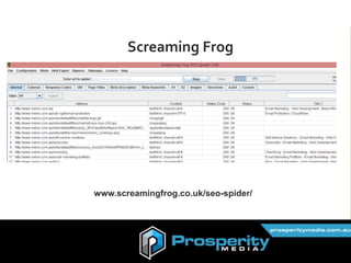 Screaming Frog
www.screamingfrog.co.uk/seo-spider/
 