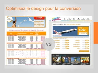 Optimisez le design pour la conversion
VS
 