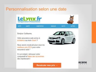 Personnalisation selon une date
 