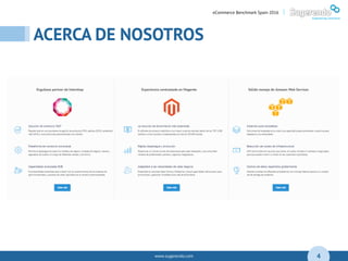 www.sugerendo.com
ACERCA DE NOSOTROS
04
4
eCommerce Benchmark Spain 2016 |
 