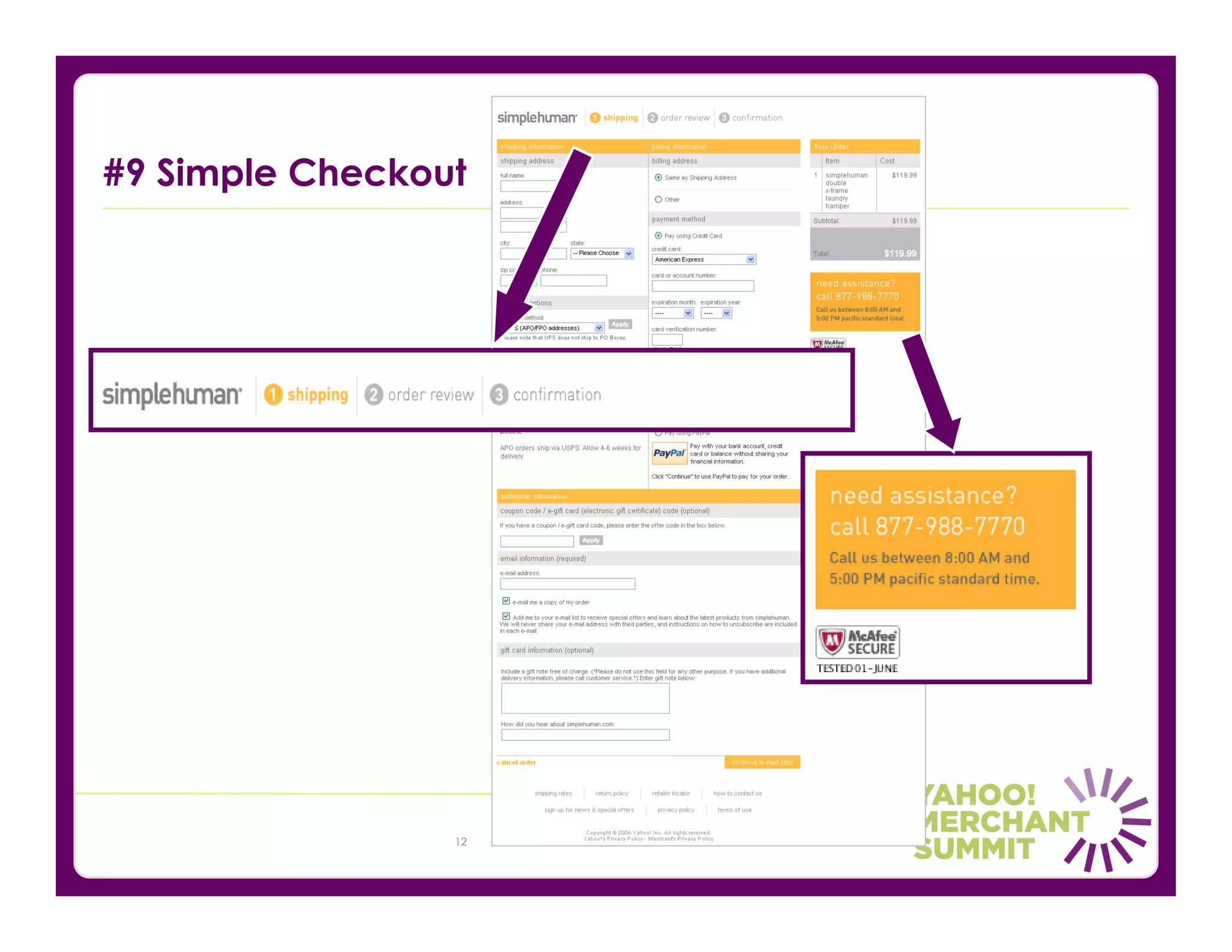 #9 Simple Checkout




                 12
 