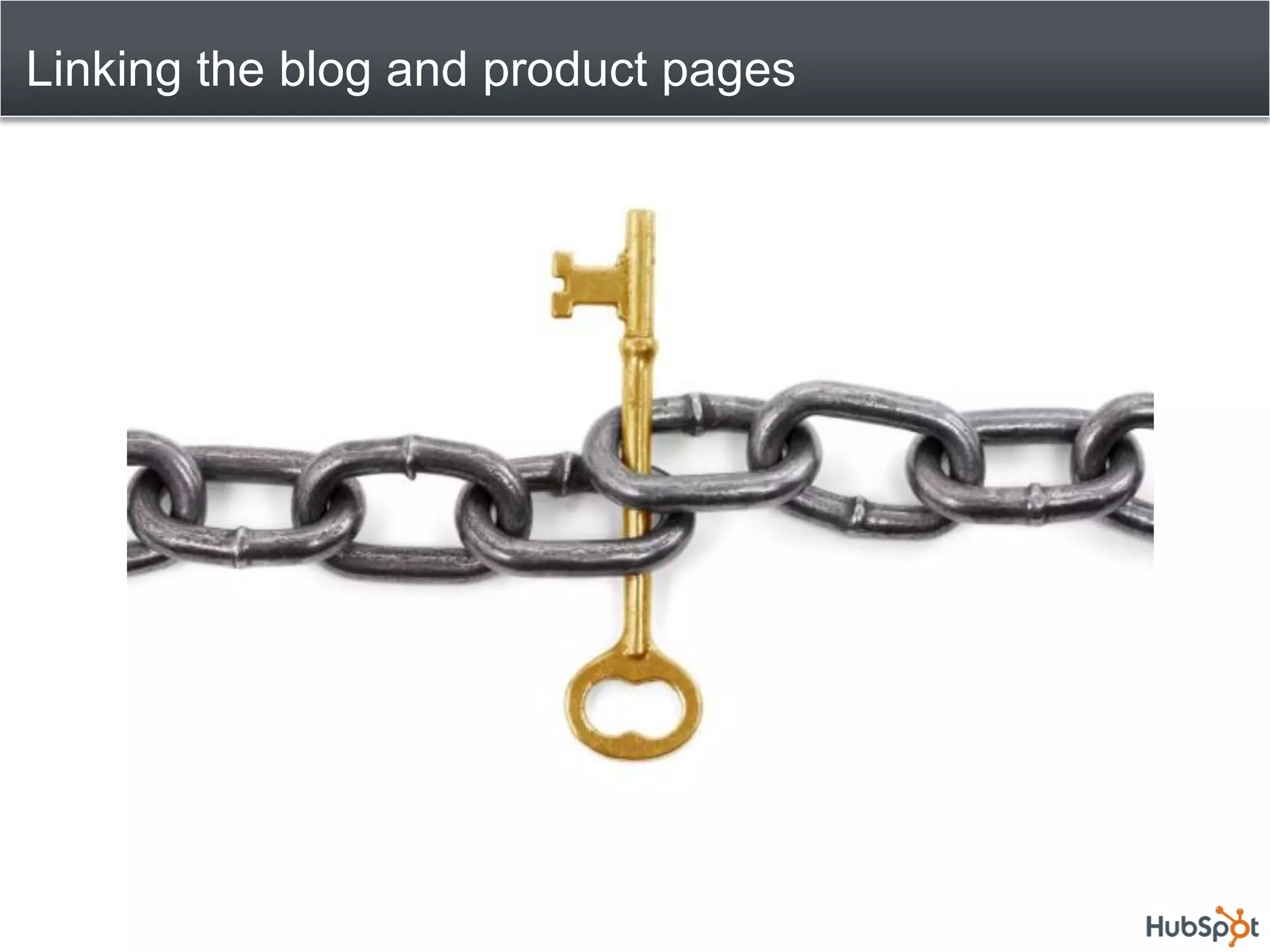 Linking the blog and product pages
 