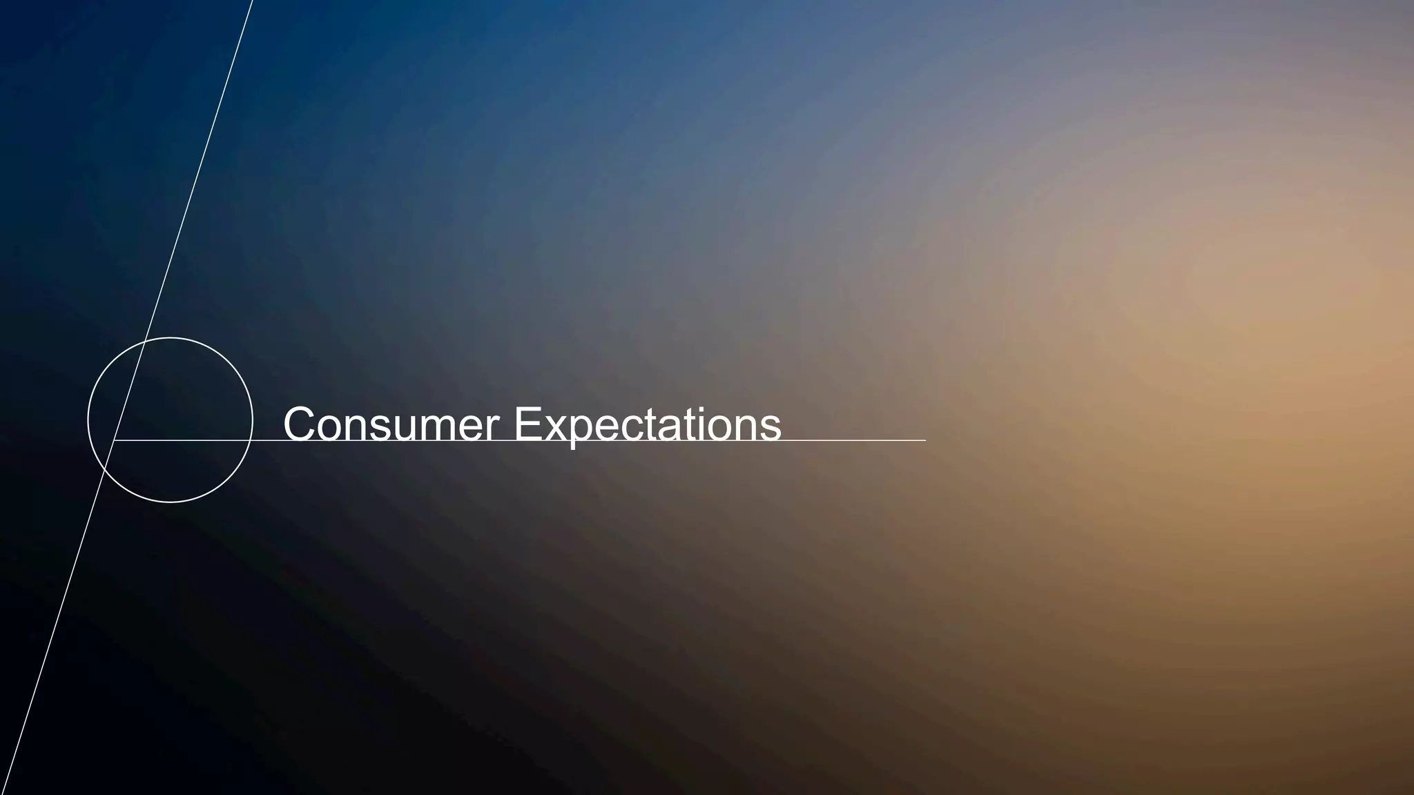 Consumer Expectations
 