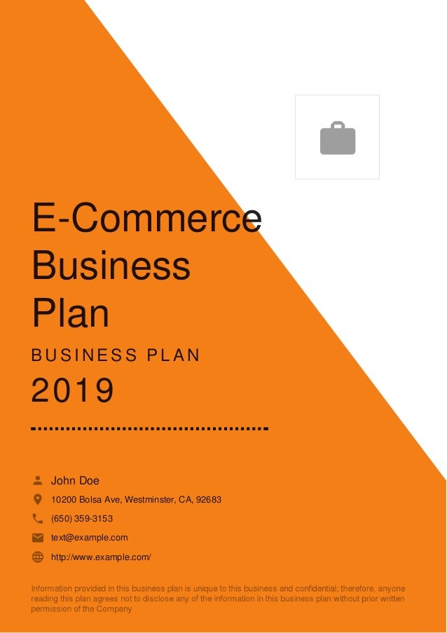 example business plan e commerce