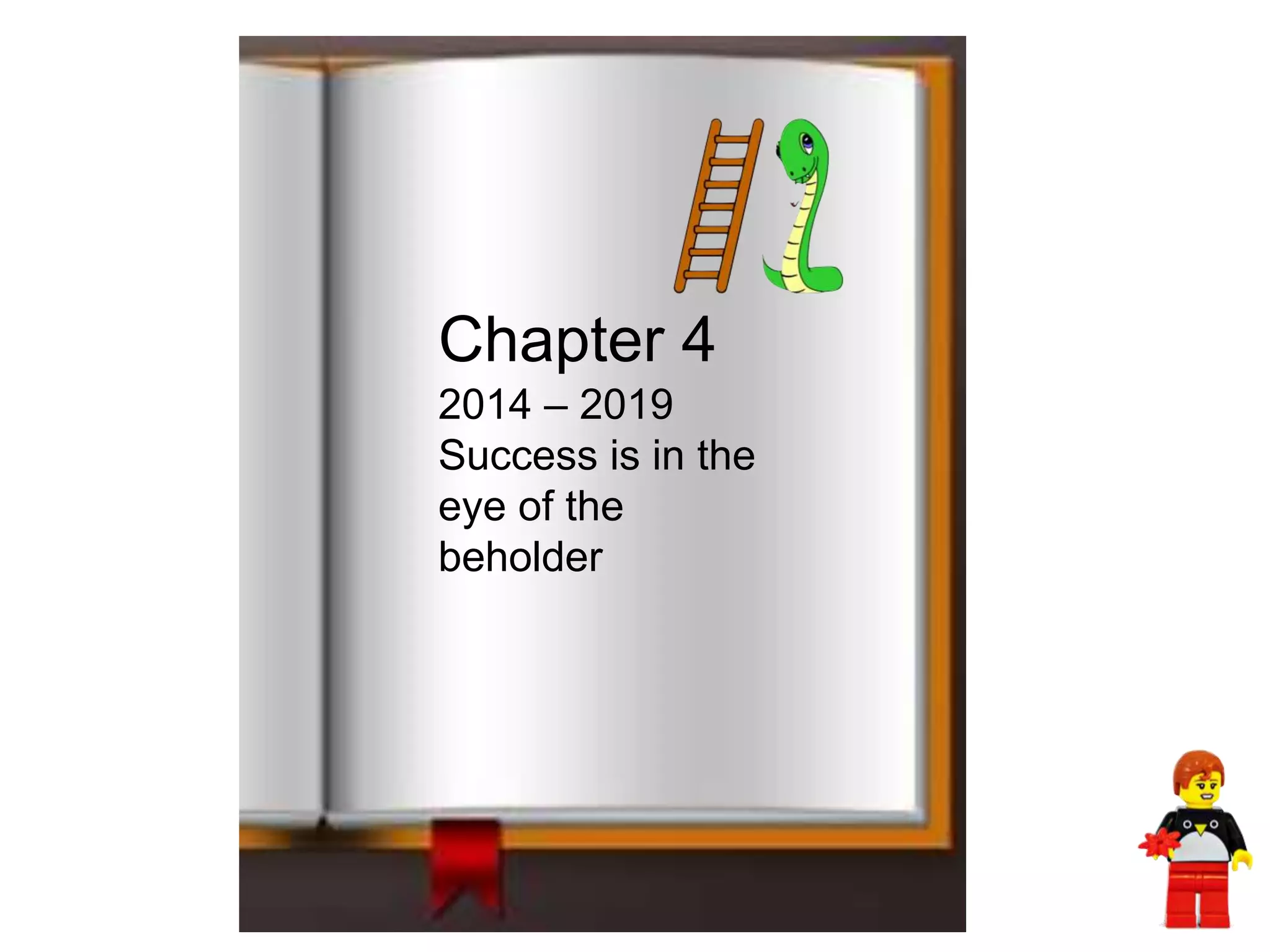 Chapter 4
2014 – 2019
Success is in the
eye of the
beholder
 