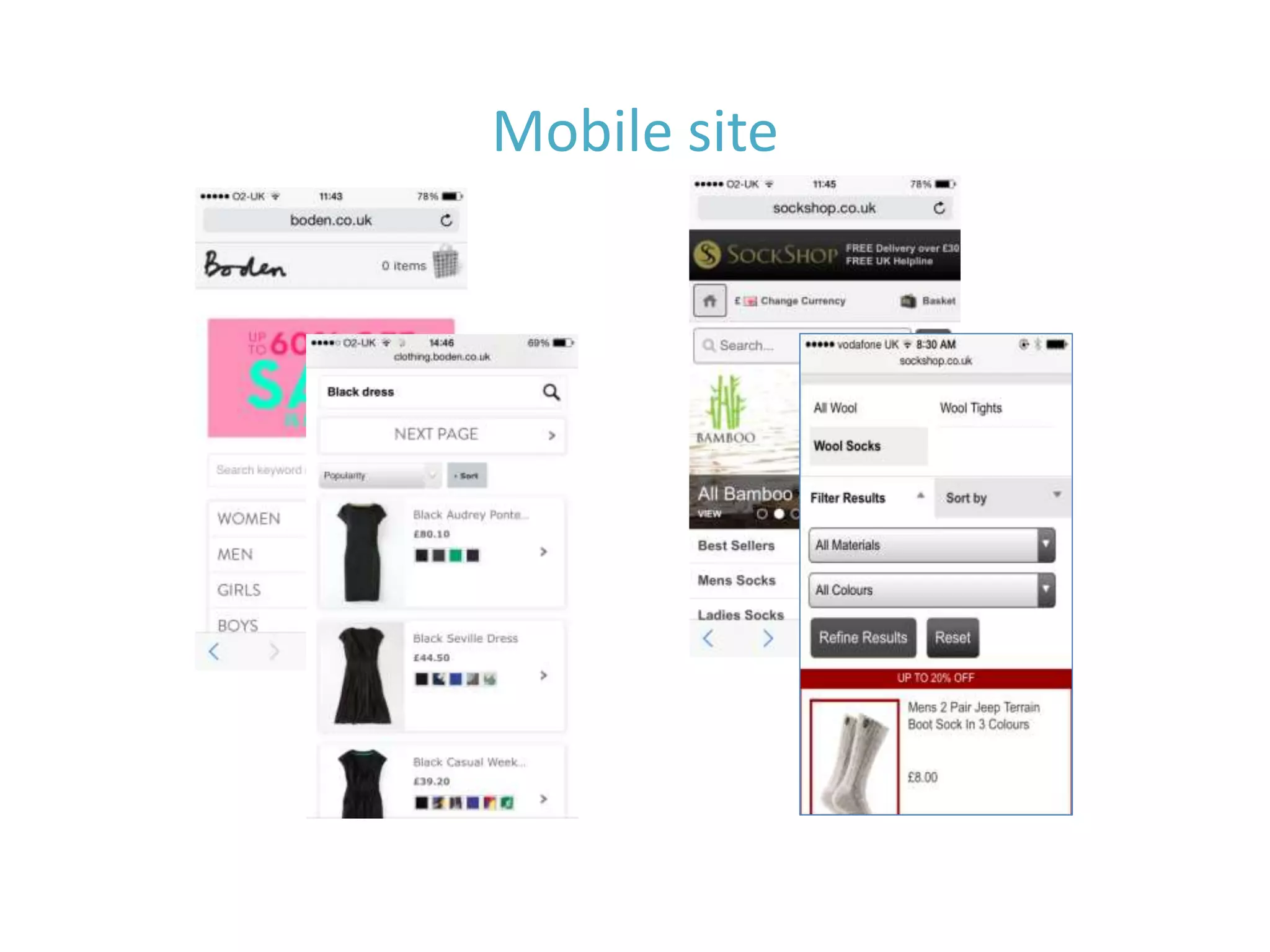 Mobile site
 