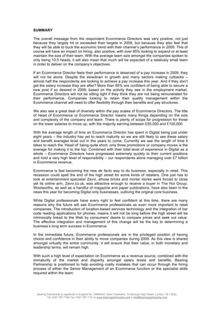 Ecommerce Confidence Report  2009