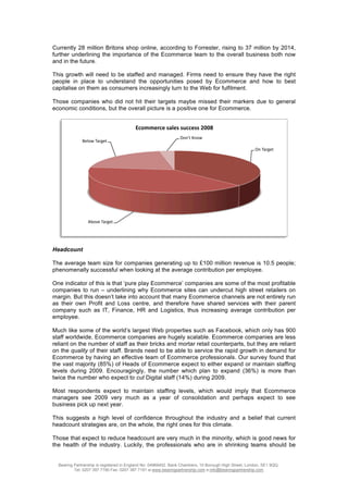 Ecommerce Confidence Report  2009