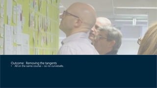 Outcome: Removing the tangents
• All on the same course – so no curveballs.
 