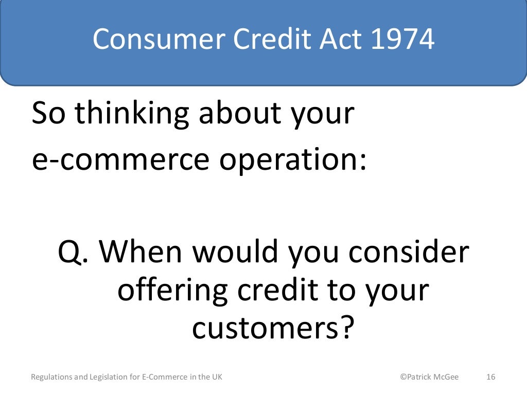 Regulations and Legislation for in the UK