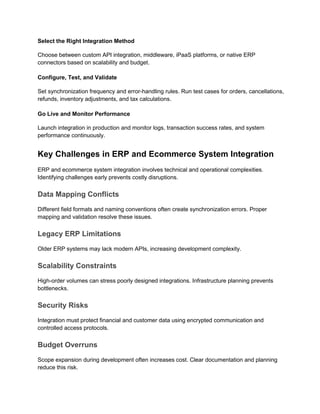Step-by-Step Ecommerce ERP Integration Guide (2026) | PDF