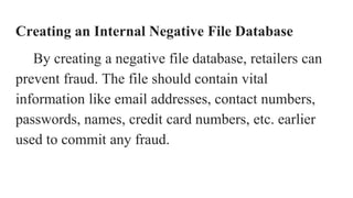 E commerce fraud | PPTX