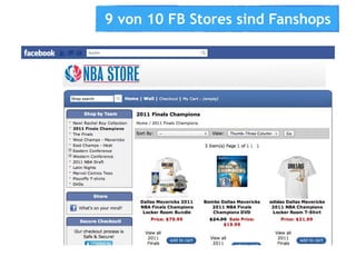 9 von 10 FB Stores sind Fanshops
 