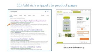 11) Add rich snippets to product pages
Resource: Schema.org
 