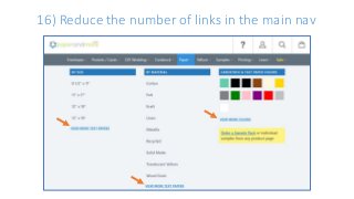 16) Reduce the number of links in the main nav
 