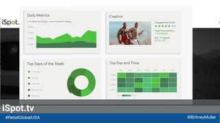 iSpot.tv
#RetailGlobalUSA @BritneyMuller
 