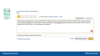 #RetailGlobalUSA @BritneyMuller
 