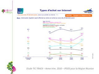 Etude TIC TRACK – 4eme trim. 2010 – IPSOS pour la Région Réunion
 