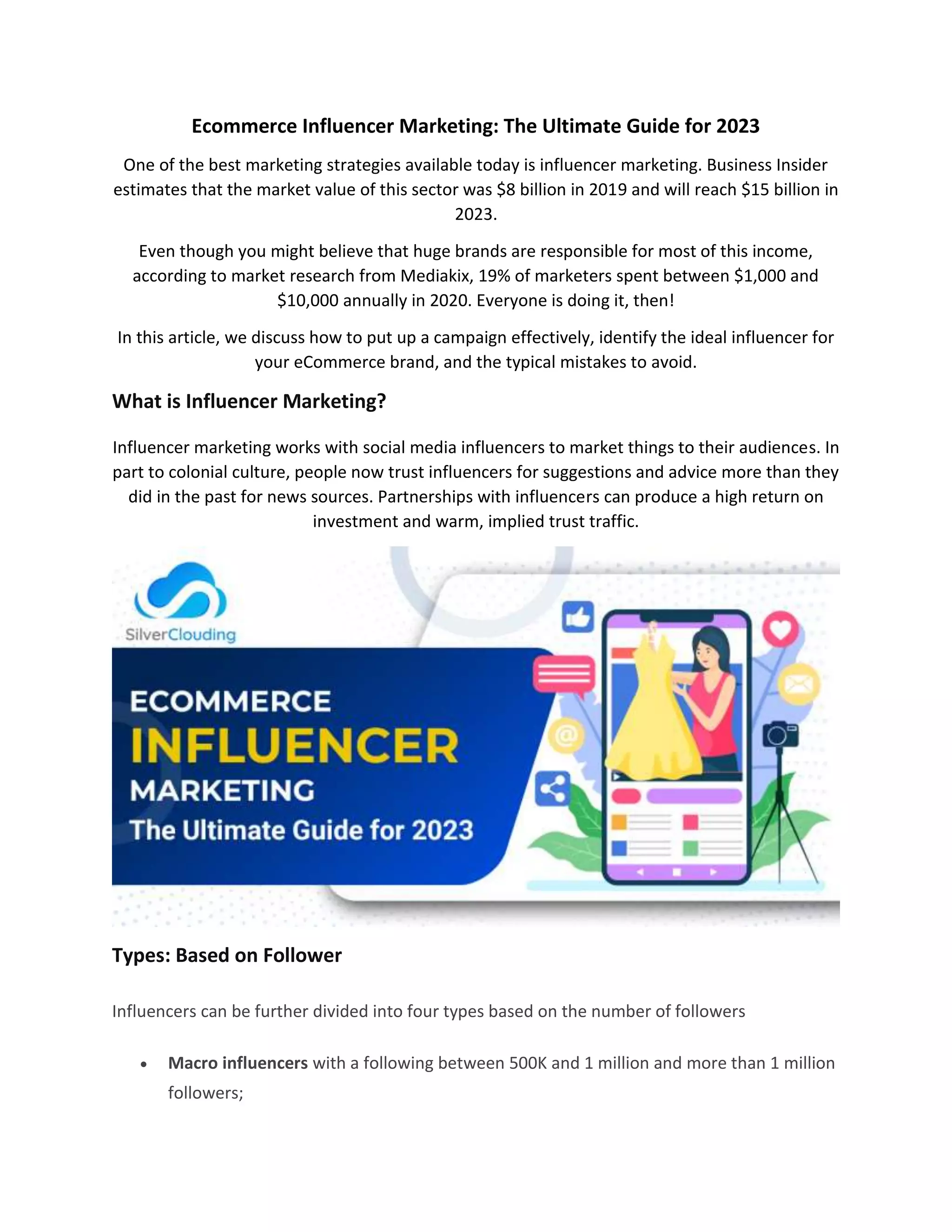 Ecommerce Influencer Marketing The Ultimate Guide for 2023 | DOCX