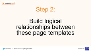@azarchick Kristina Azarenko | #brightonSEO
| techseo.pro
Step 2:
Build logical
relationships between
these page templates
 