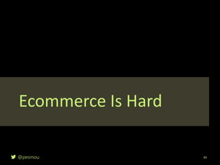 @pesmou 44
Ecommerce Is Hard
 