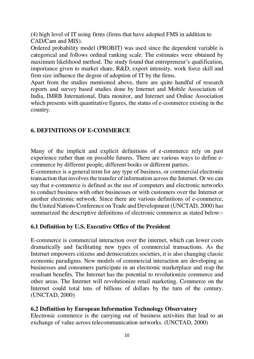 E commerce in India literature review