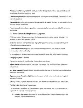 Key Ecommerce Trends Shaping 2025 Success | PDF