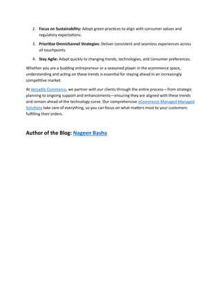 Key Ecommerce Trends Shaping 2025 Success | PDF