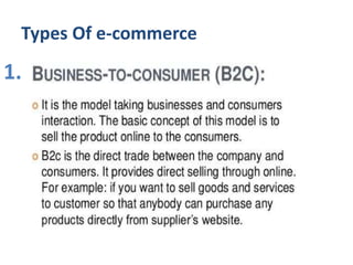 Types Of e-commerce
1.
 