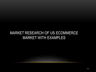MARKET RESEARCH OF US ECOMMERCE
MARKET WITH EXAMPLES
30
 