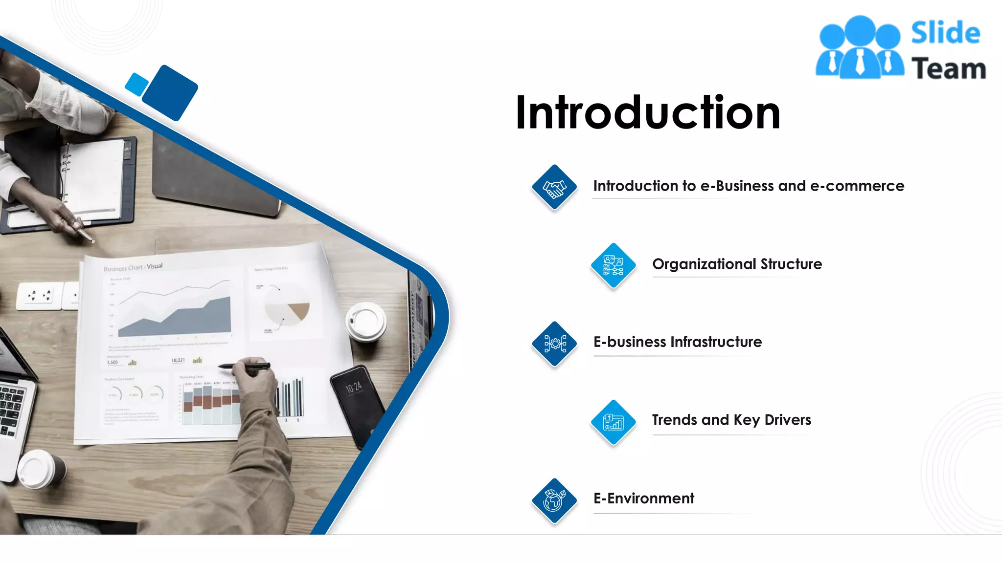 Introduction
3
Introduction to e-Business and e-commerce
Organizational Structure
E-business Infrastructure
Trends and Key Drivers
E-Environment
 
