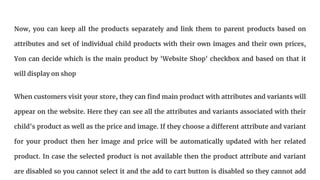 Ecommerce Product(s) with Independent Attributes