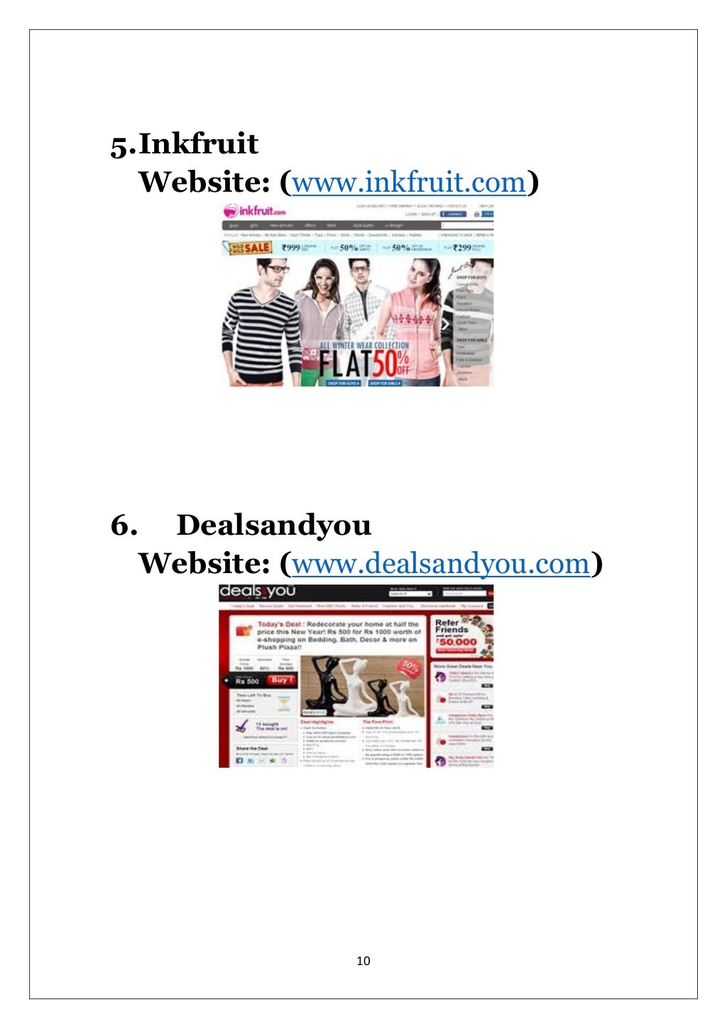 E commerce project report
