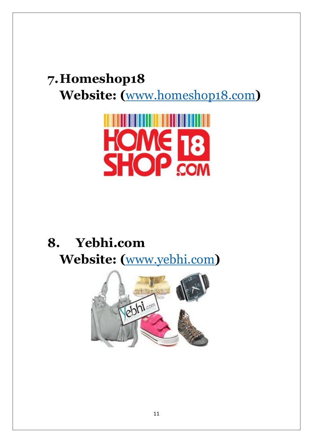 E commerce project report