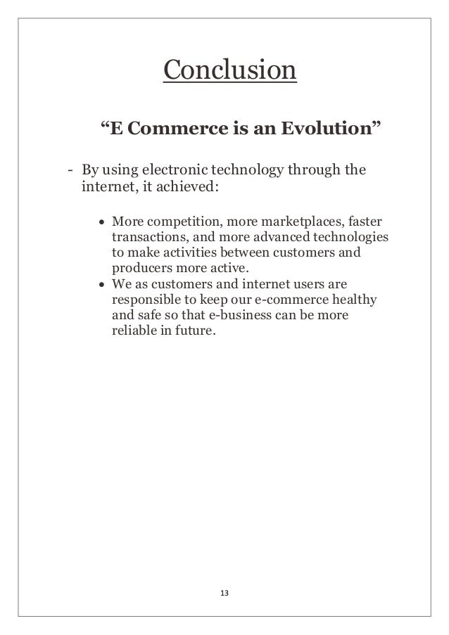 E commerce project report