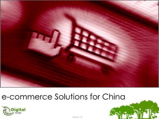 e-commerce Solutions for China
               	
                 Version 1.0
 